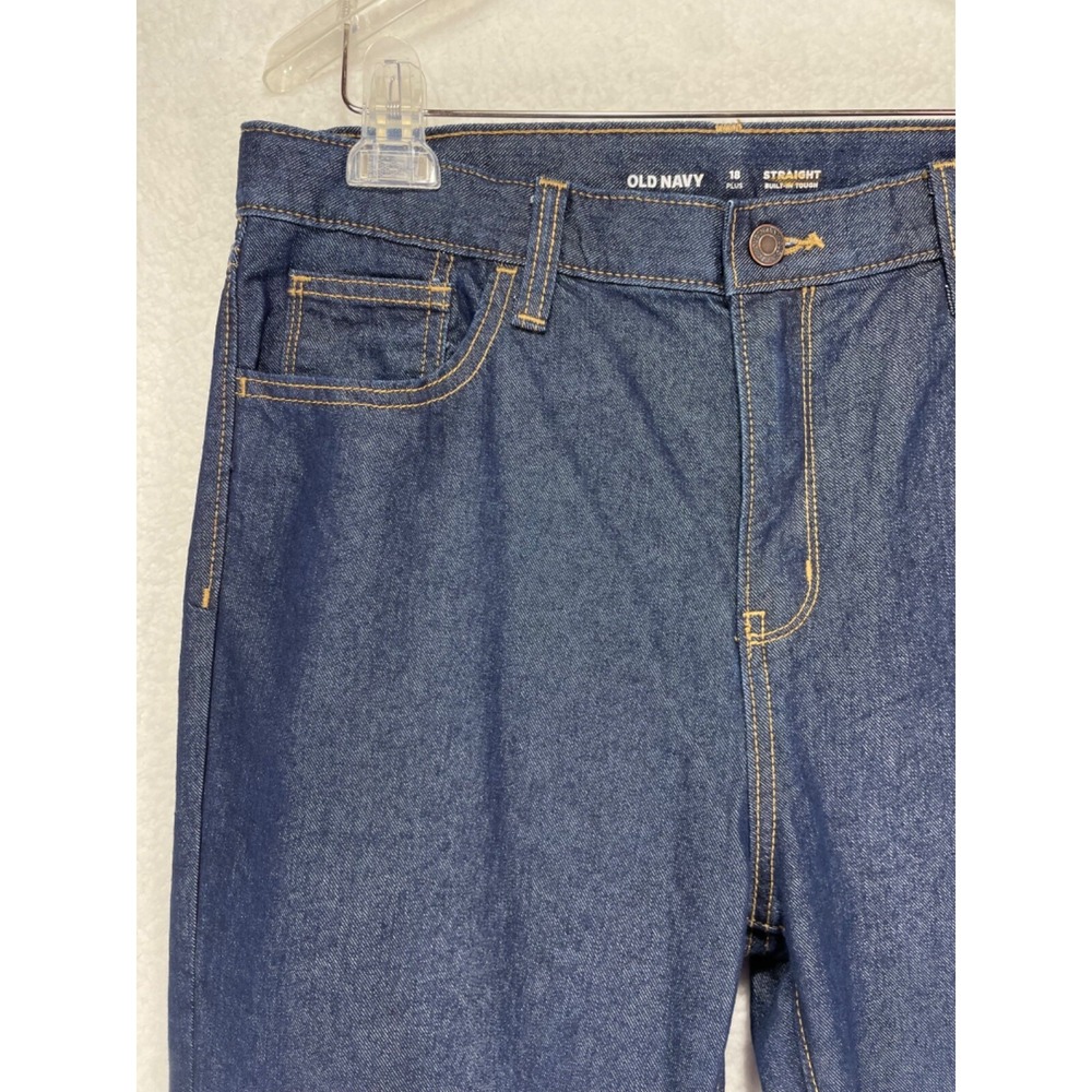 Old Navy Girls 18 Plus Straight AdjustableWaist Blue Jeans NWT - Picture 3 of 14
